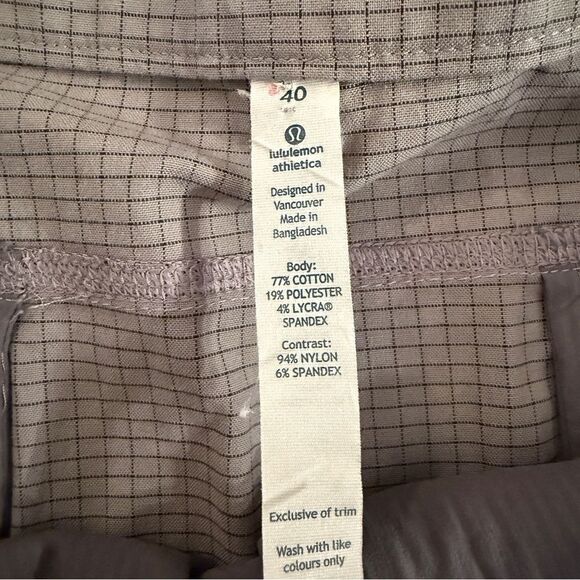 Lululemon Grid Grey Shorts - Picture 3 of 6